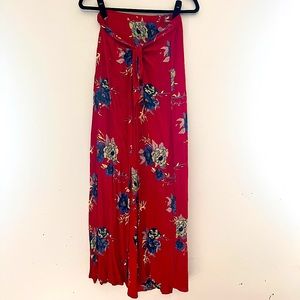 Patrons of Peace side slit floral maxi skirt